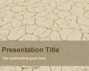 Dry Land Background Template for PowerPoint presentations