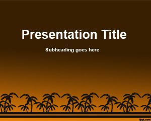 Free Palm PowerPoint Template design for presentations