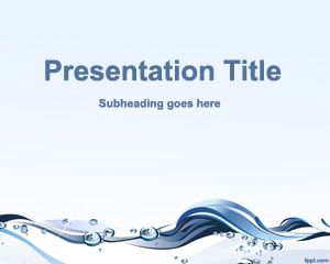 Free Water Conservation PPT template with clean background design