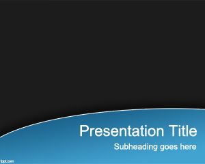 Free Great PowerPoint Template with Dark Grey and Blue Background Theme