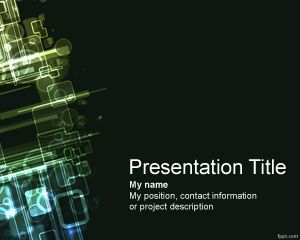 IT PowerPoint Template with a dark background