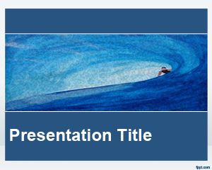 Free Ocean PowerPoint Templates with perfect wave and blue ocean and ocean drawing
