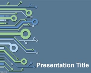 Free Electronic PowerPoint Template with circuit board