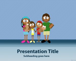 Free Family Four PowerPoint Template