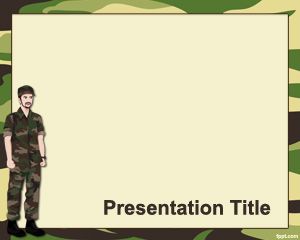 Military PowerPoint Army PPT template with Soldier