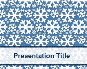 Frozen background template for PowerPoint with ice shapes