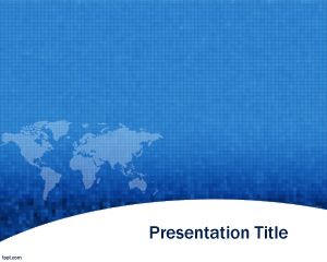Information Exchange PowerPoint template with world map in the slide design