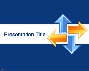 Blue Online Learning PowerPoint Template with Opposite Arrows