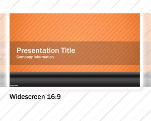 Orange Widescreen PowerPoint template design