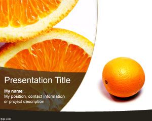 Free Orange Juice & Fruit PowerPoint Template