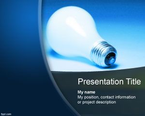 Project ideas PowerPoint template with lightbulb