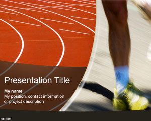 Running track PowerPoint Template