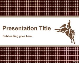 Free Cowboy PowerPoint template