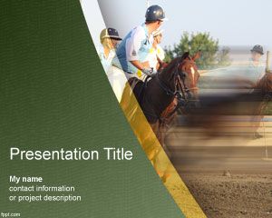 Free Polo PowerPoint Template for presentations with green background