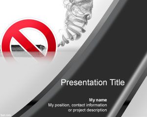 quit tabacco PowerPoint template PPT