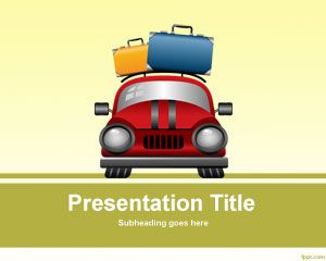 travel luggage powerpoint template