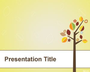 Tree with Leaves PowerPoint Template