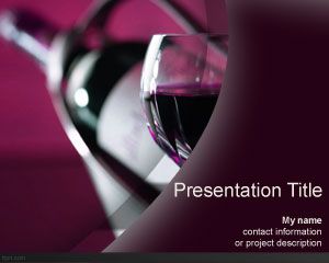 Free Wine bottle PowerPoint template