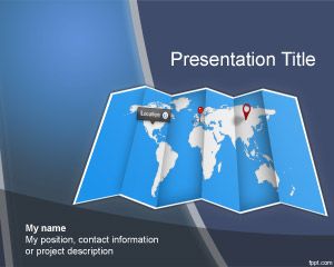 Free world map PowerPoint template
