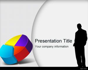 Market research PowerPoint template with Pie Chart and Human Silhouettes