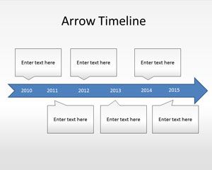 Arrow Timeline Diagram PowerPoint Template