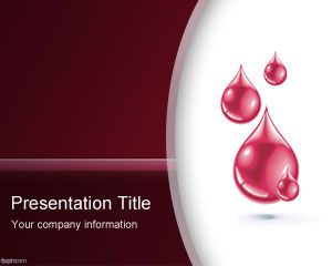 Free Blood PowerPoint Template with 3 Red Blood Drops
