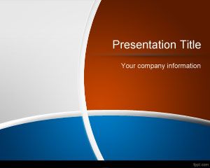 Simple Blue & Brown PowerPoint Template