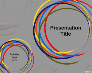Free Color Circle PowerPoint template with gray background and circles in the slide design