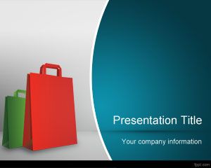 Shopping bags PowerPoint Template
