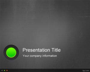 Free Gray PowerPoint template with green button