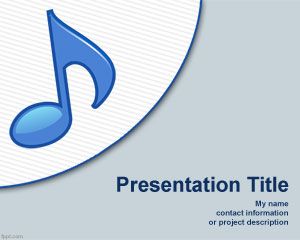Online Musician PowerPoint template design with treble clef symbols
