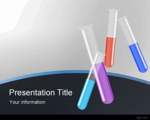 Free chemical equilibrium experiment PPT template with test tubes