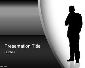 business silhouette powerpoint template