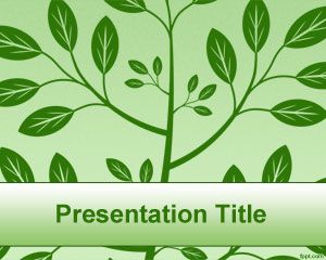 Plantilla PowerPoint con Árboles Verdes