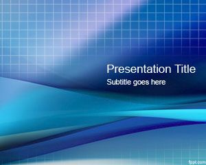 blue grid PowerPoint template