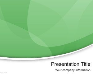 Free green Modern PowerPoint template design