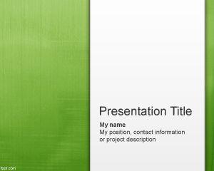 Green PowerPoint Slide Design