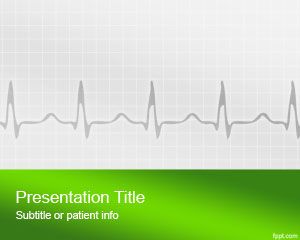 free medical PPT template with vital signs in the background