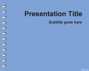 Blue School Homework PowerPoint Template