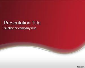 Red Abstract Curve PowerPoint Template