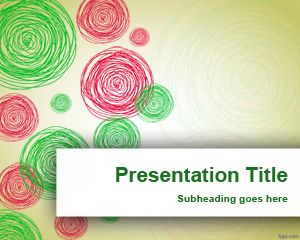 Hand Drawn Circles PowerPoint Template with Background for presentations