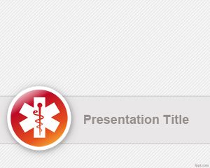 Free Health care PPT template for PowerPoint presentations with medical logo and gray background