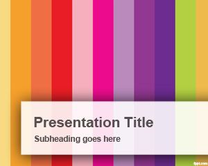 Free Vertical Colorful Bars PowerPoint Template