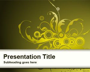 Yellow Curly Sprout PowerPoint Template