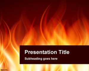 Free Powerpoint Templates Design - A Red Fire Engine