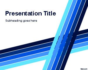 Professional PowerPoint Template with Blue Lines Background Design