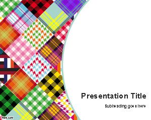 Textile Fabrics with colors PowerPoint template
