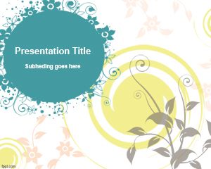 Simple PowerPoint Template with Flowers