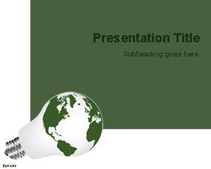 Green Light Eco Bulb PowerPoint