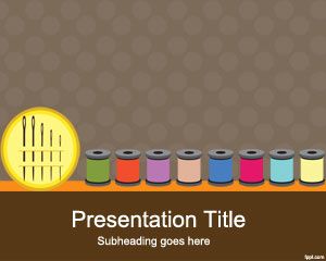 Threads for Sewing PowerPoint Template, Backgrounds & Google Slides - ID  0000016494 